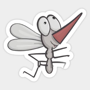 Cute Mosquito Drawing Sticker